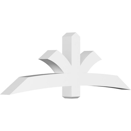 Ekena Millwork Davenport Architectural Grade PVC Gable Bracket, 84"W x 28"H x 6"D x 6"F, 8/12 Pitch GBP084X28X0606DAV00